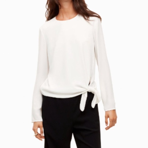 Aritzia Babaton Tadema Blouse Black Small - Picture 1 of 8